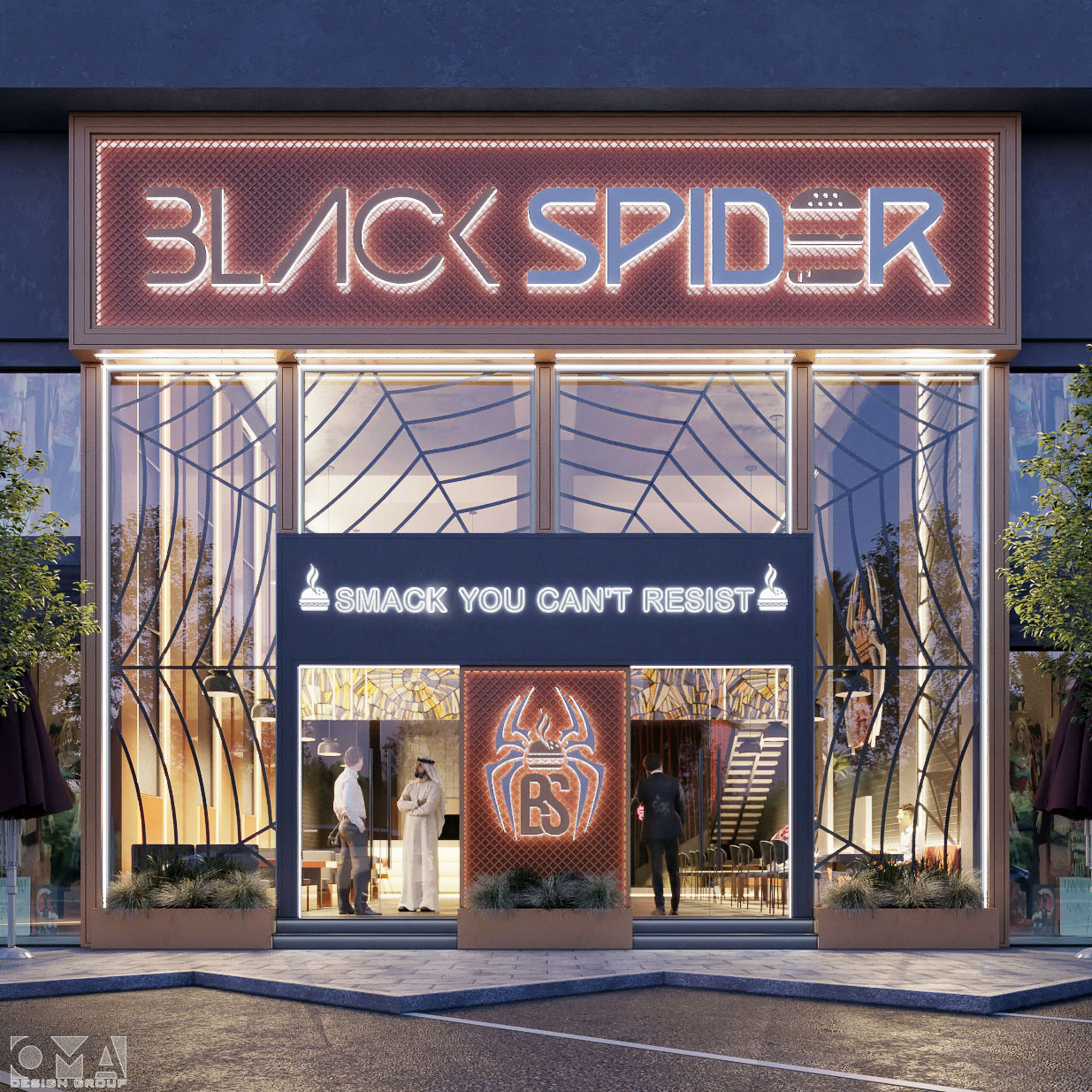 BLACK SPIDER BURGER SHOP / INTERIOR DESIGN | SAUDI ARABIA01