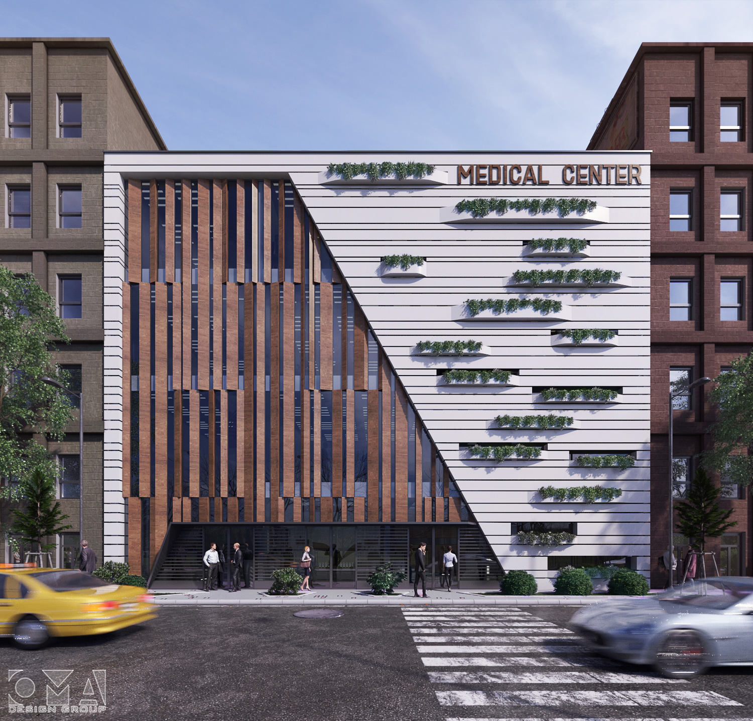 ALRAZI MEDICAL CENTER - EXTERIOR FACADE DESIGN | Mosul, Iraq-01