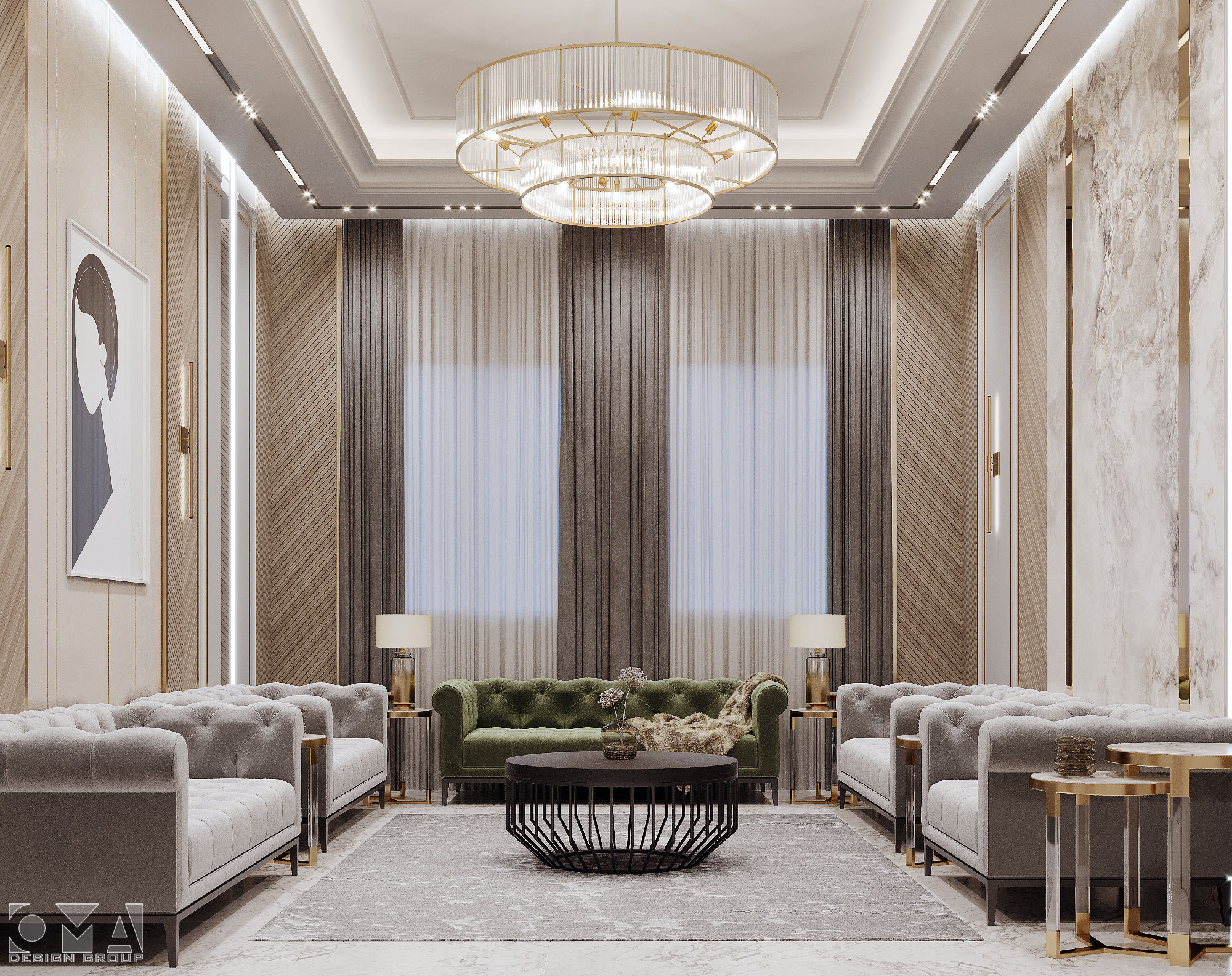 Women Majlis - AL-SHMMARY VILLA / INTERIOR DESIGN - SAUDI ARABIA-02