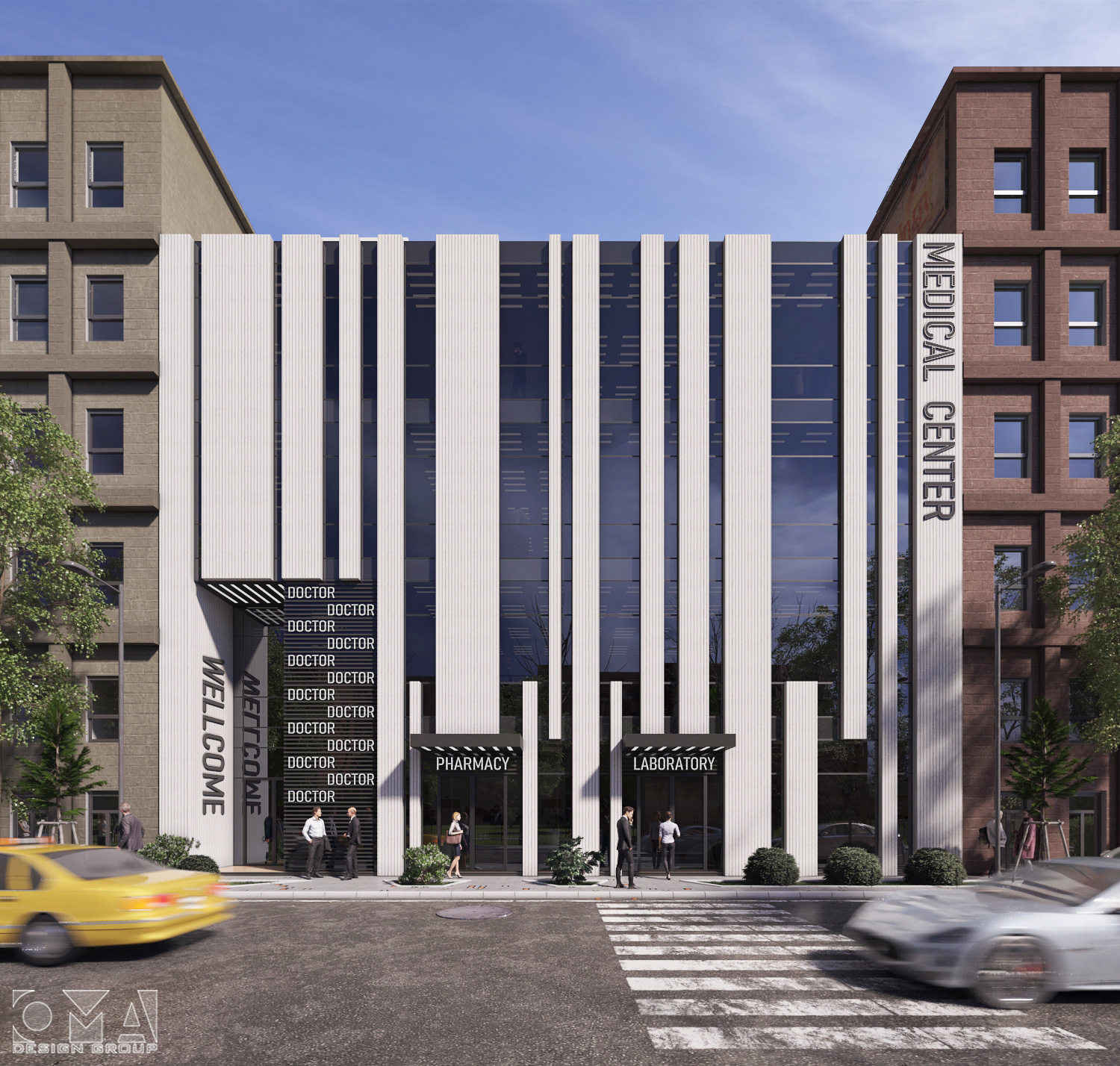 ALRAZI MEDICAL CENTER - EXTERIOR FACADE DESIGN | Mosul, Iraq-05