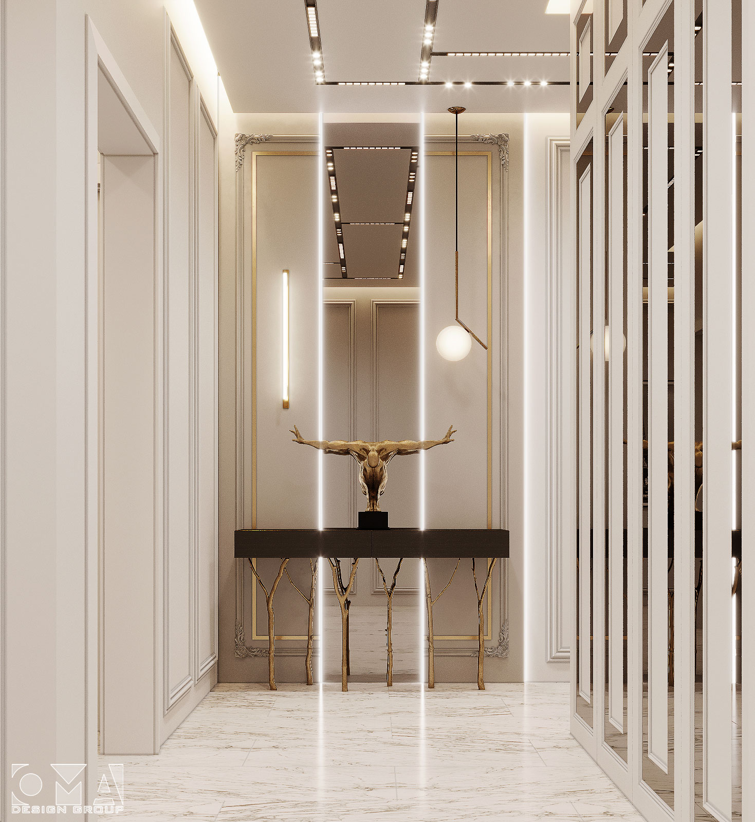 ENTRANCE - AL-SHMMARY VILLA / INTERIOR DESIGN - SAUDI ARABIA-07