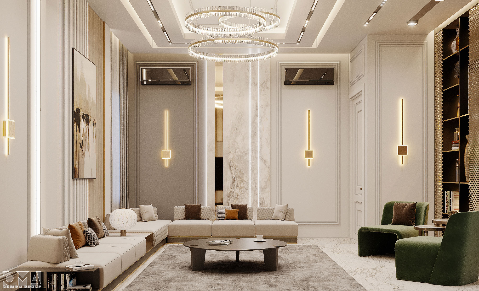 LIVING AREA - AL-SHMMARY VILLA / INTERIOR DESIGN - SAUDI ARABIA-12