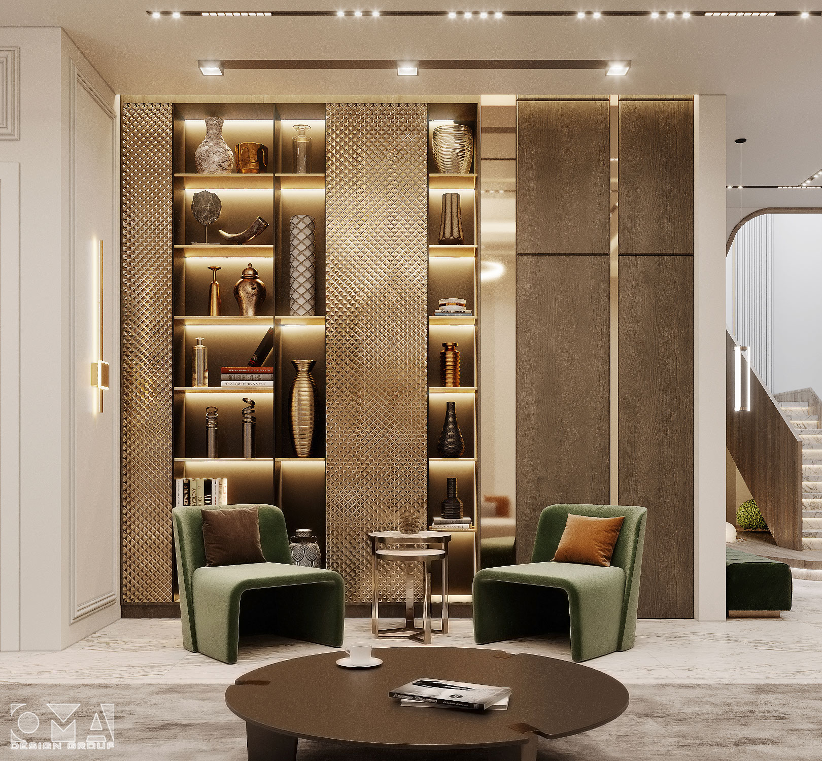 LIVING AREA - AL-SHMMARY VILLA / INTERIOR DESIGN - SAUDI ARABIA-13