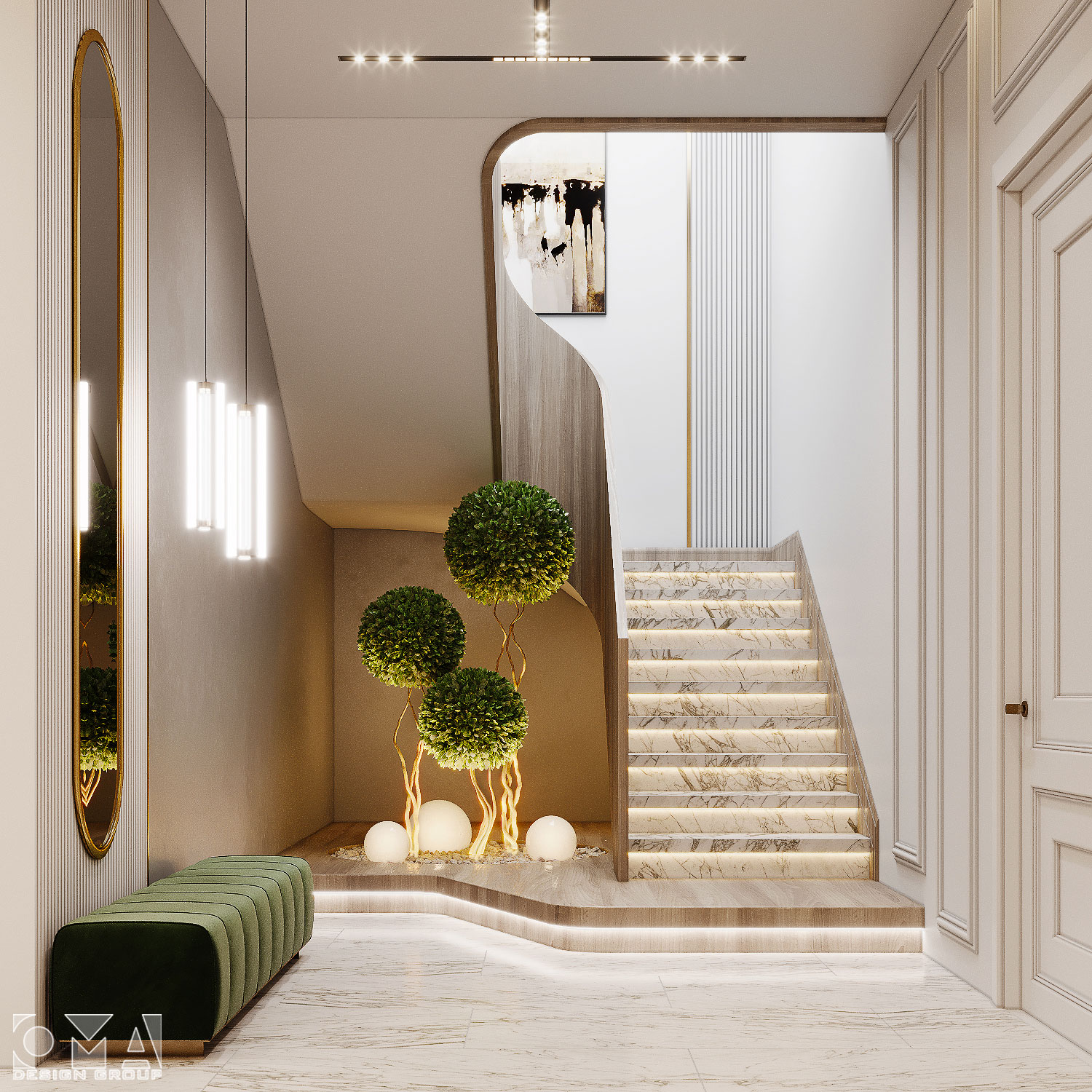 STAIRES - AL-SHMMARY VILLA / INTERIOR DESIGN - SAUDI ARABIA-14