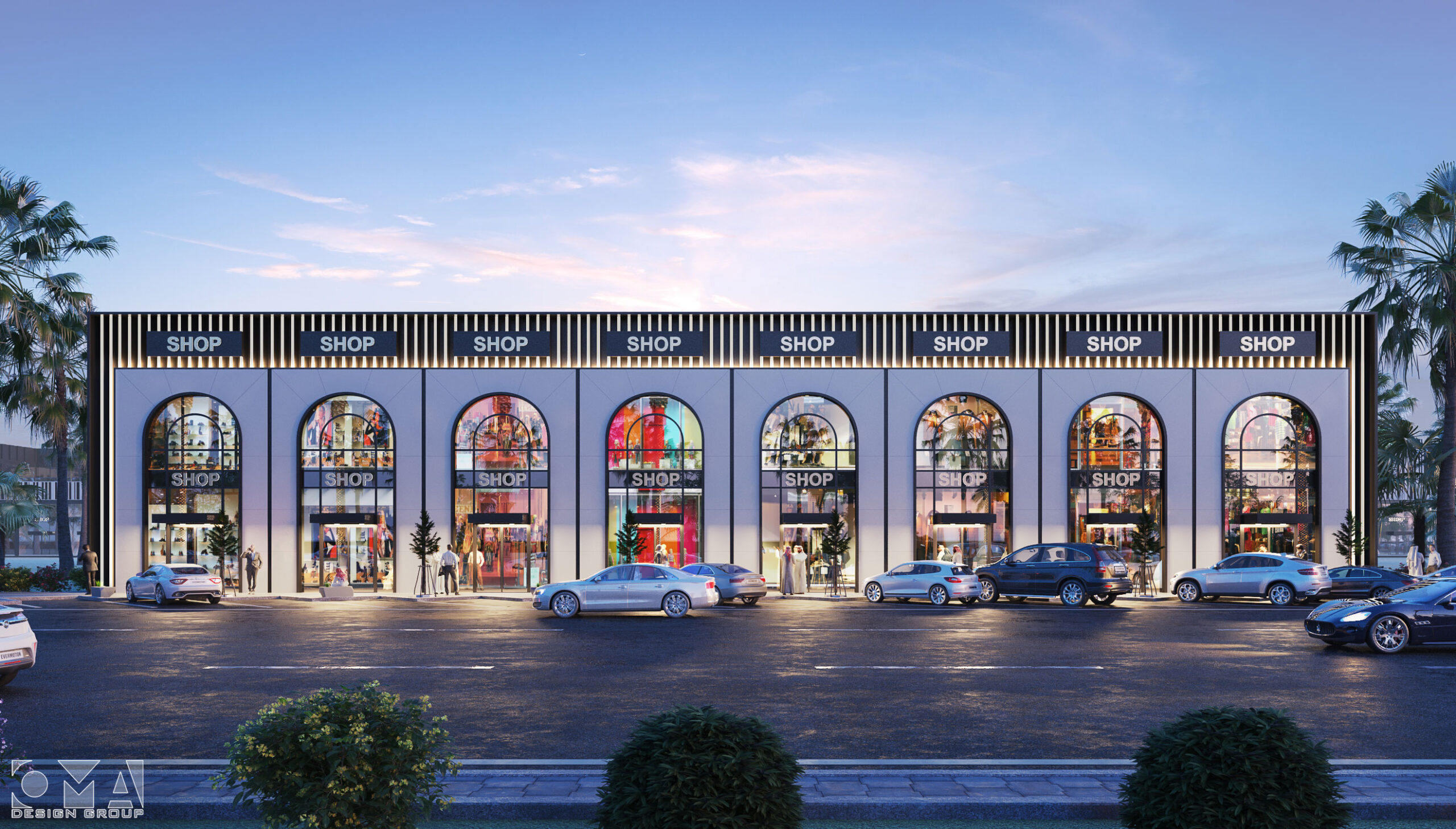 Q8 SHOPPING CENTER - STRIP MALL / EXTERIOR DESIGN | SAUDI ARABIA-01